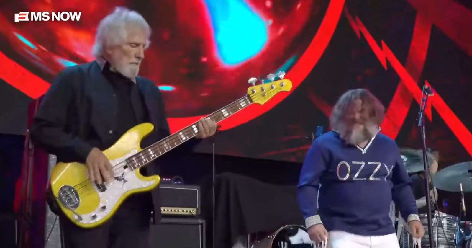 Geezer Butler and Jack Black