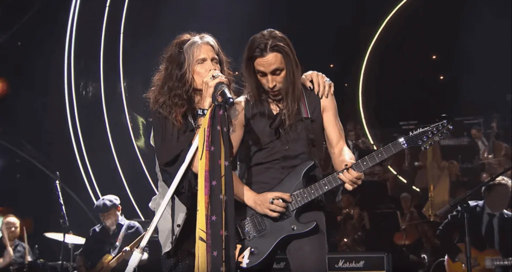 Back In Time: Steven Tyler sings Livin' In The Edge on Nobel Prize (1)