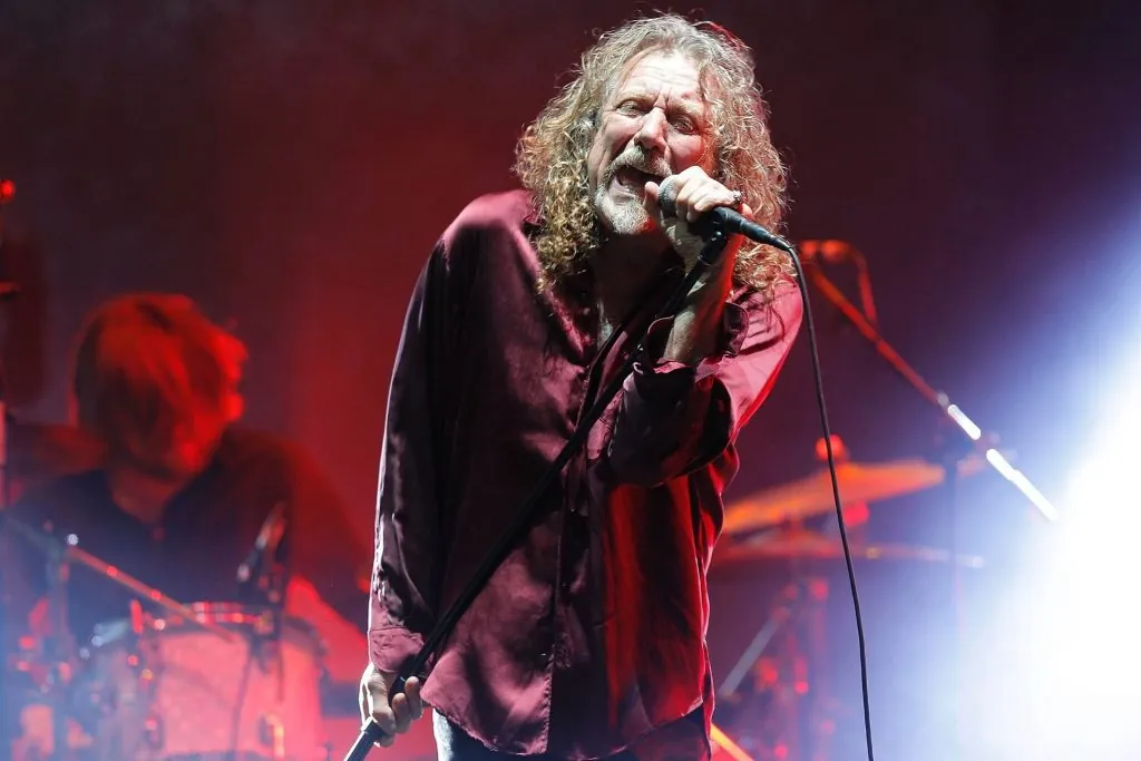 Robert Plant singing