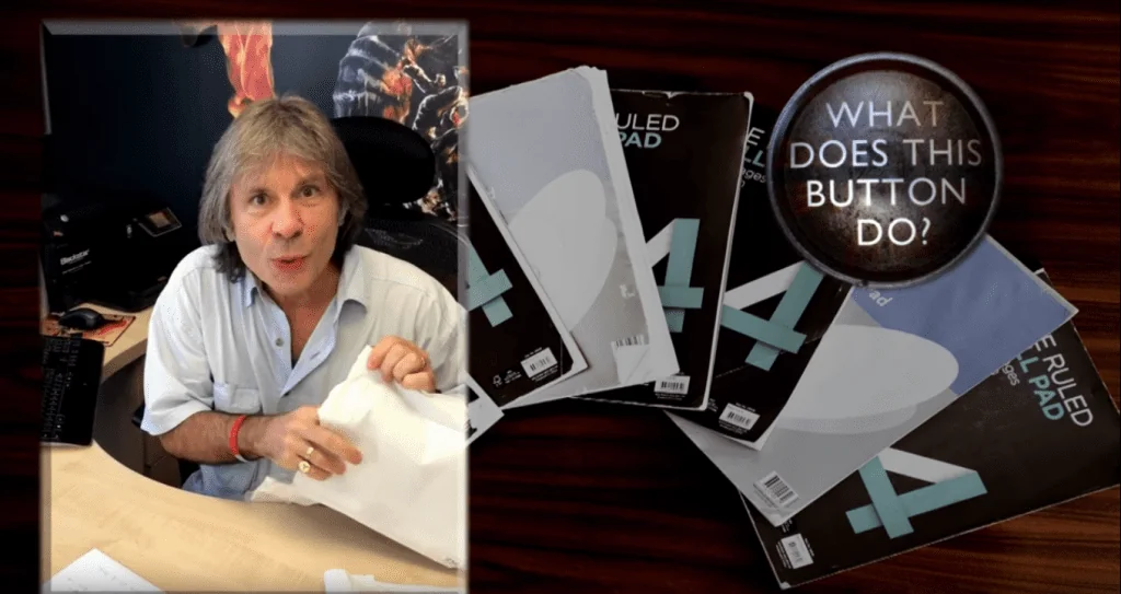 Watch Bruce Dickinson excited seeing the first copies of his autobiography