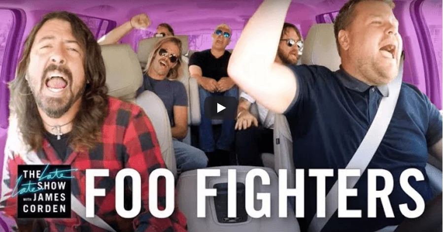 Watch Foo Fighters carpool karaoke with James Corden