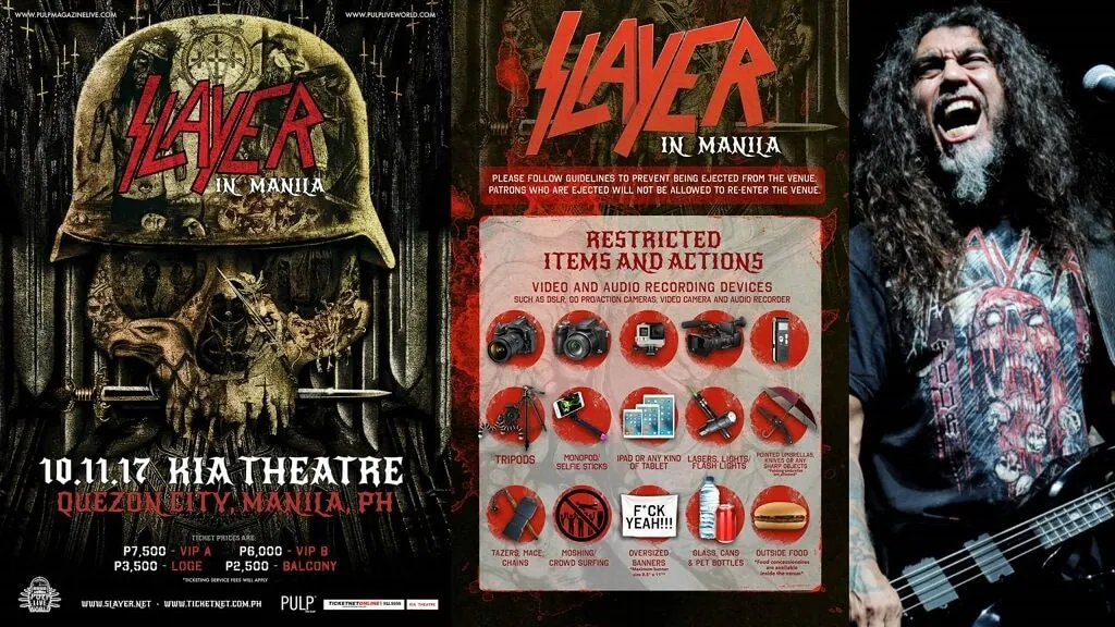 First Slayer show in the Philippines will not allow moshing and crowdsurfing