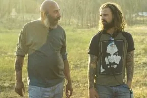Rob Zombie on the set