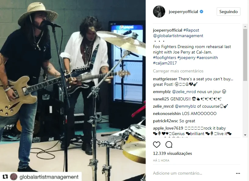 See Dave Grohl and Joe Perry rehearsing Draw The Line before Cal Jam