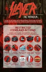 Slayer mosh not allowed