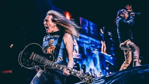 Janick Gers and Bruce Dickinson