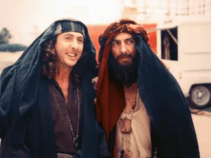 Eric Idle and George Harrison