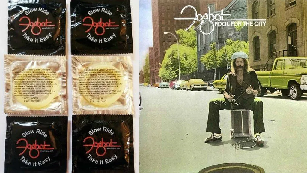 Classic rock band Foghat launches “Slow Ride” condoms