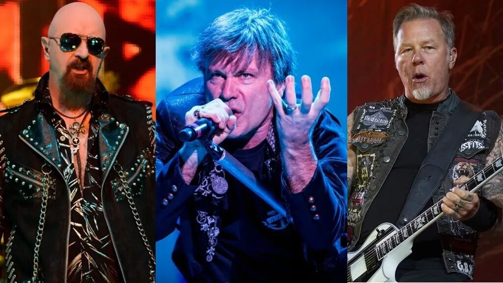 Rob Halford, Bruce Dickinson and James Hetfield