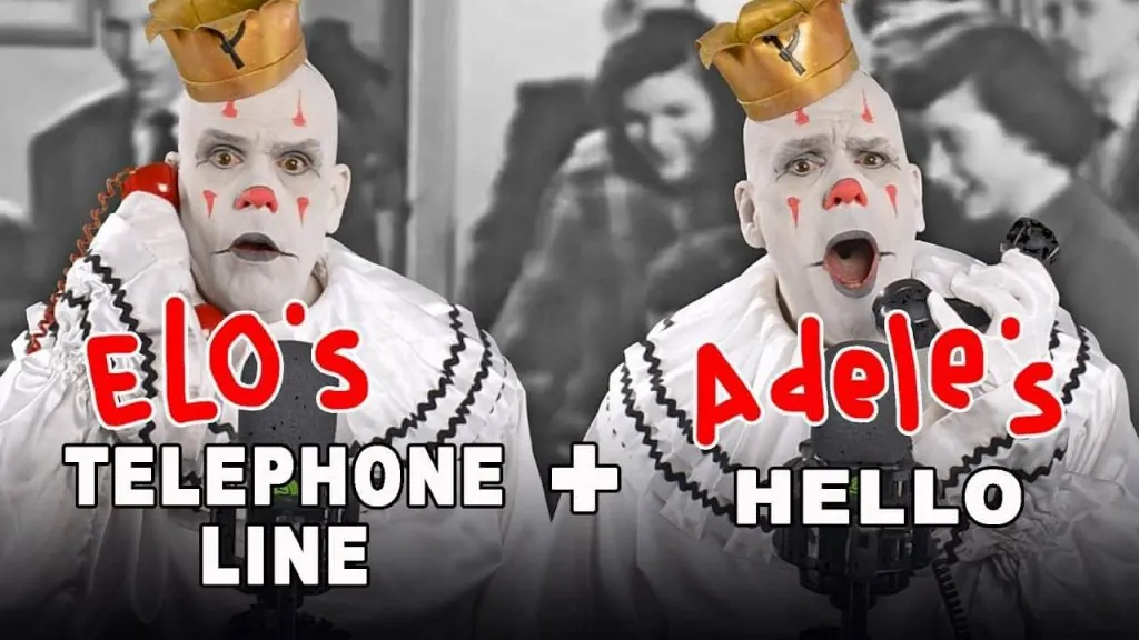 Watch Puddles Pity Party singing ELO's Telephone Line with Adele's Hello