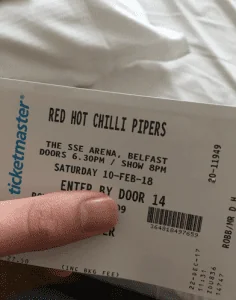 Red Hot boyfriend buys tickets to show and has a surprise