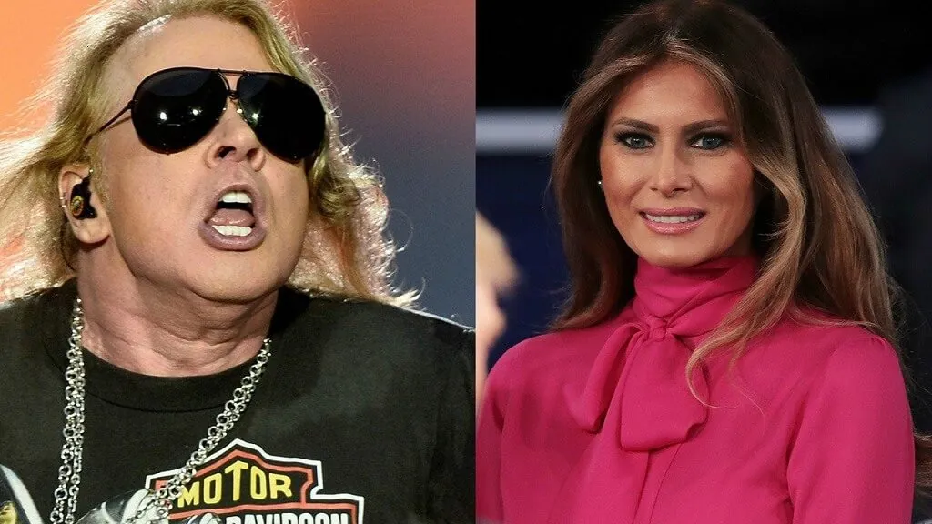 Axl Rose and Melania Trump