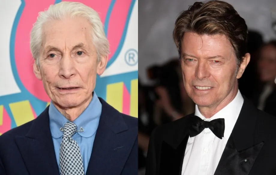 Charlie Watts and David Bowie