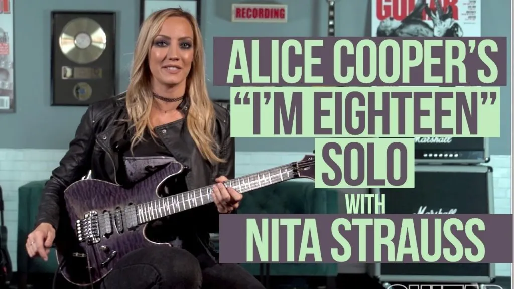 Nita Strauss playing I'm Eighteen