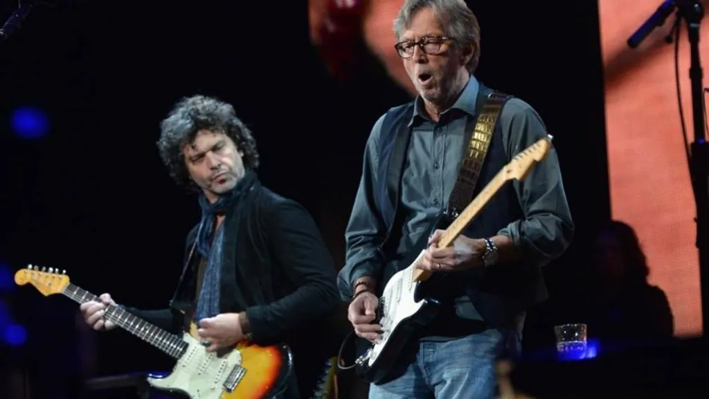 Doyle Brahmhall II and Eric Clapton