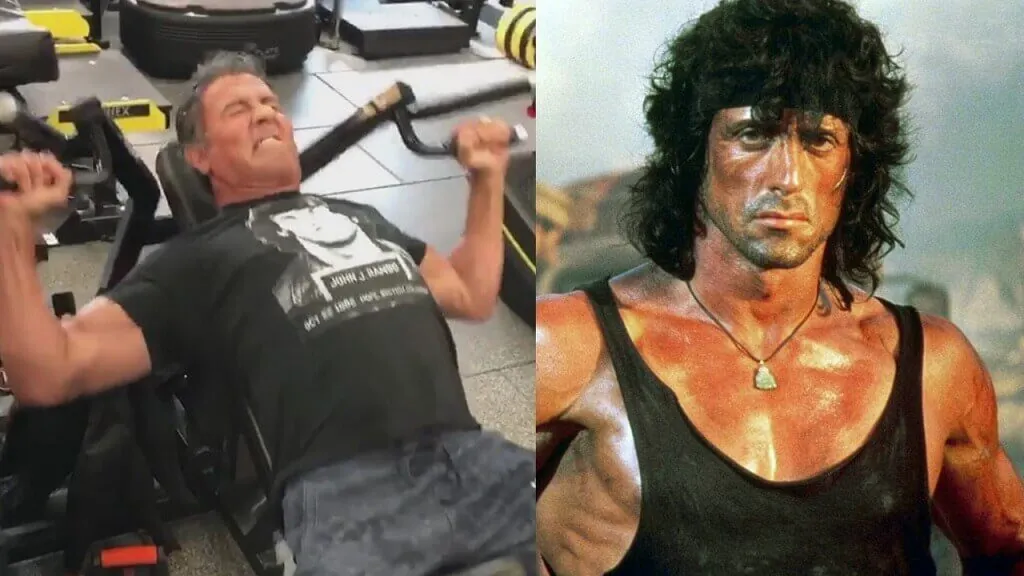 Stallone working out for Rambo V