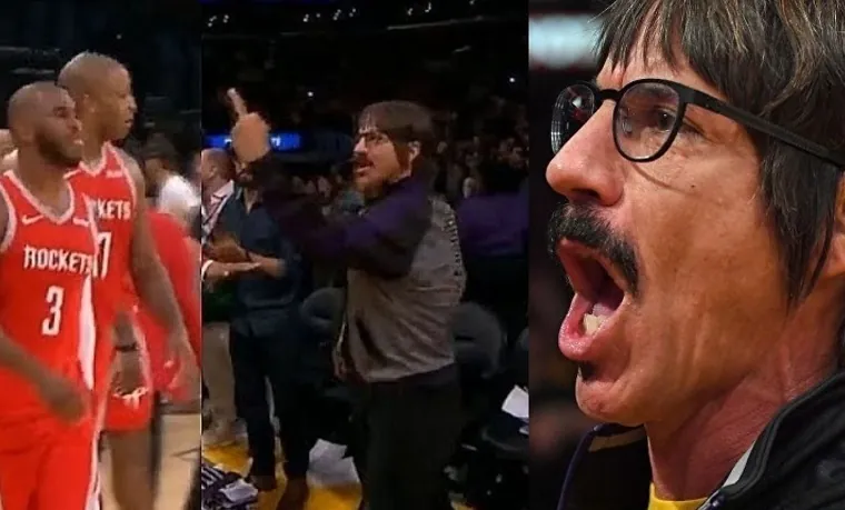Anthony Kiedis lakers game fight