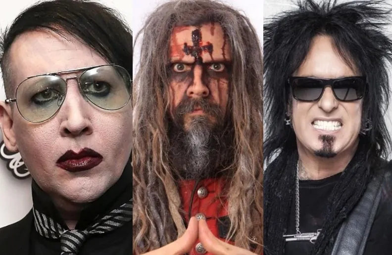 Marylin Manson Rob Zombie Nikki SIxx