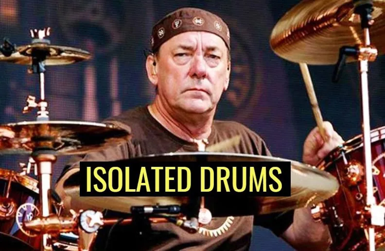 Neil Peart isolated drums