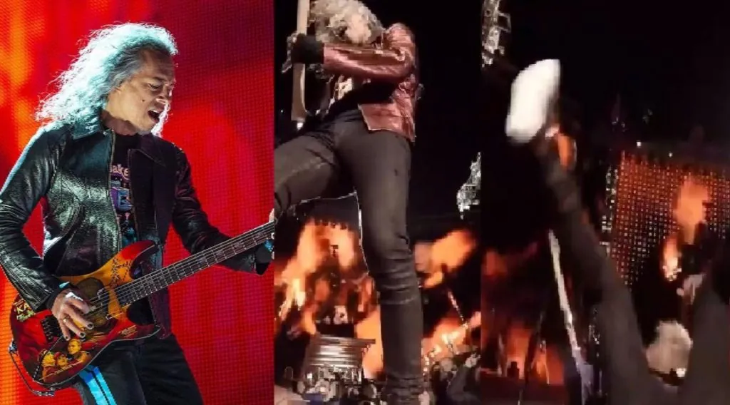 Kirk Hammett falling
