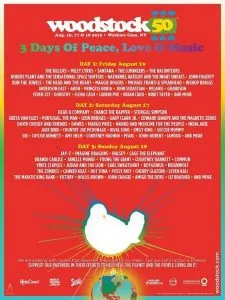 Woodstock 50 uodated line up