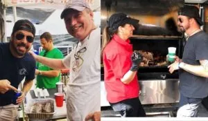 Dave Grohl cooking barbecue