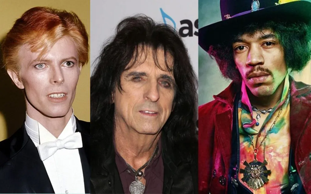 David Bowie Alice Cooper Jimi Hendrix