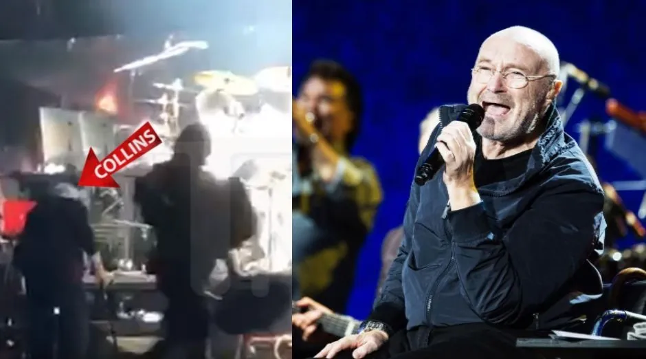 Phill Collins falling on stage