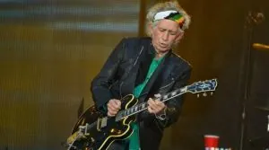 Keith Richards playing guitar