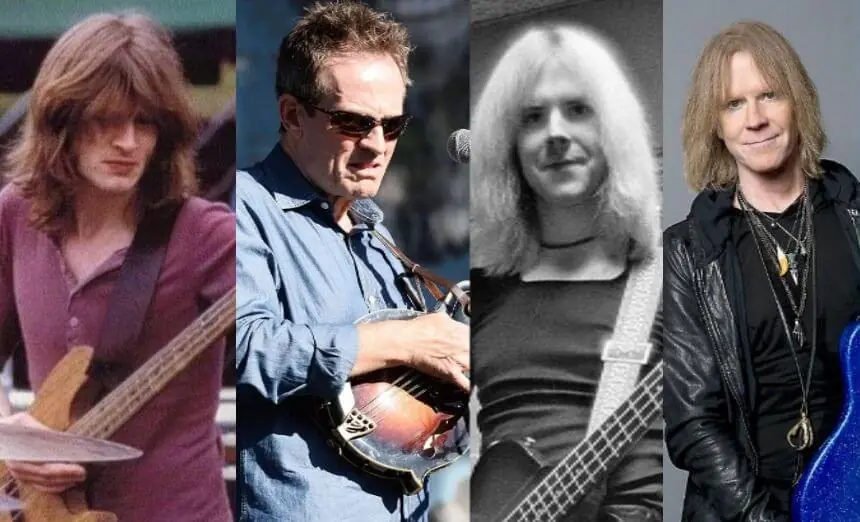 hard rock bassists now and then