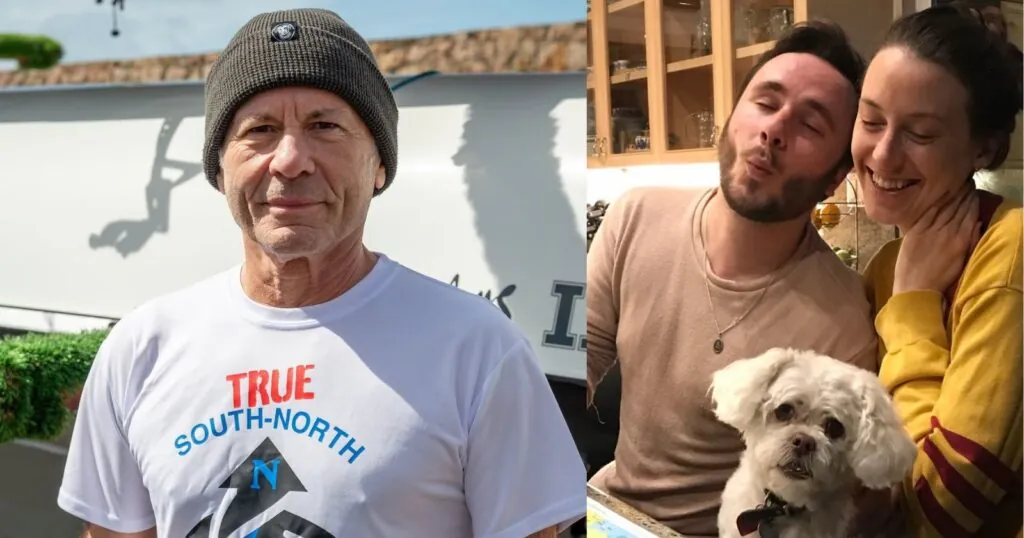 Bruce Dickinson and his son Austin