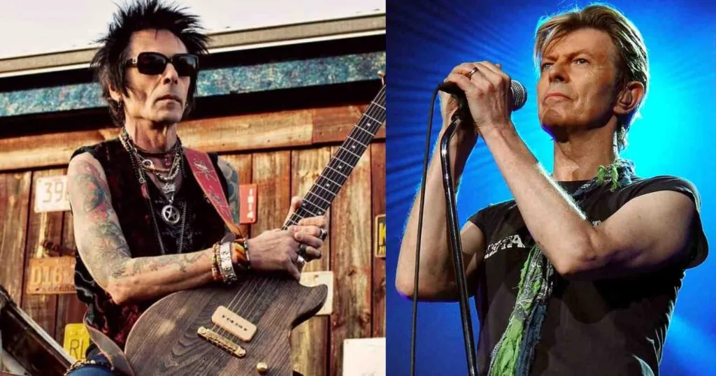 David Bowie and Earl Slick