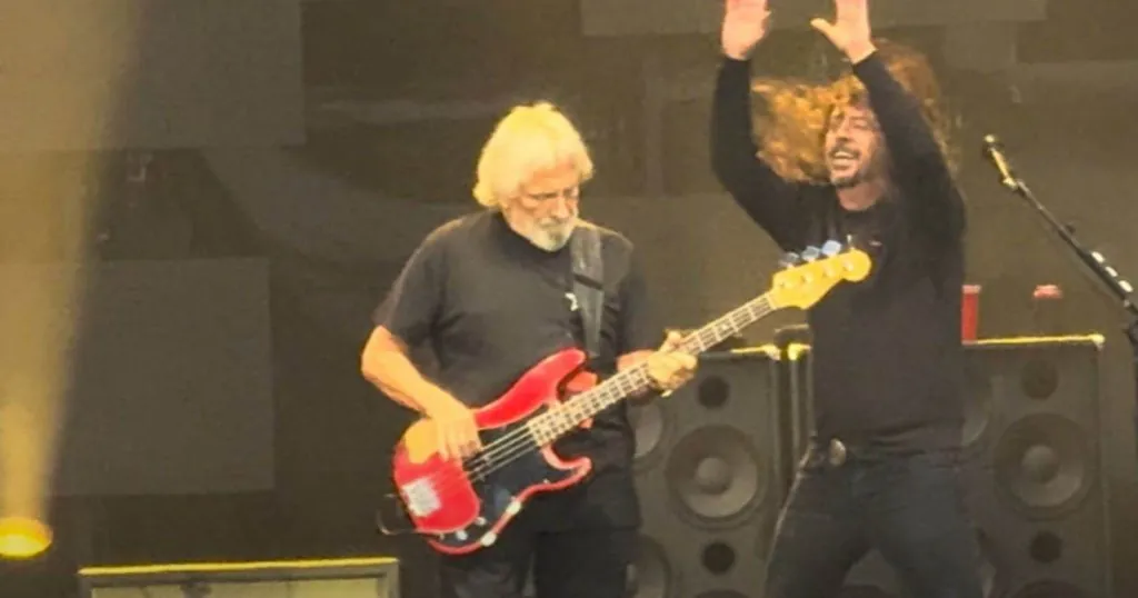 Geezer Butler with Foo Fighters